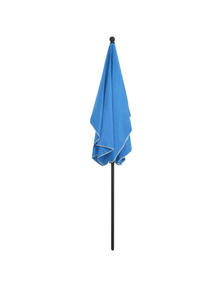Ombrellone da Giardino con Palo 210x140 cm Azzurro