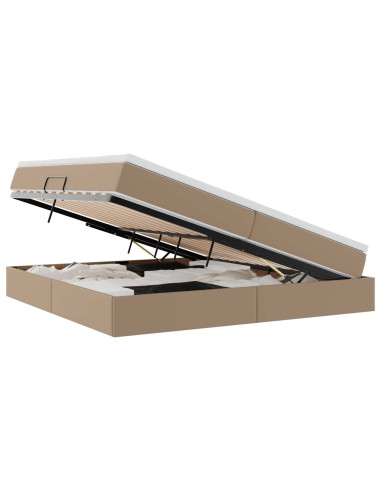 Letto con contenitore e materasso Cappuccino 200 x 200 cm