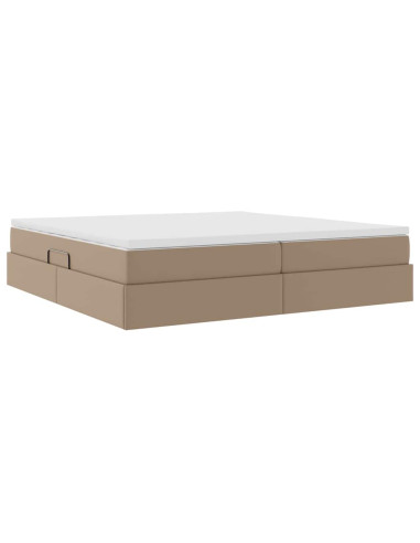 Letto con contenitore e materasso Cappuccino 200 x 200 cm