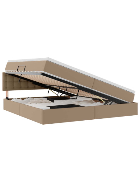 Letto con contenitore e materasso Cappuccino 200 x 200 cm