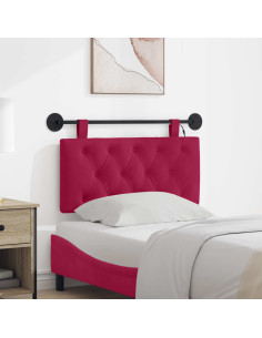 Testiera sospesa Con luce LED Rosso Vino Velluto
