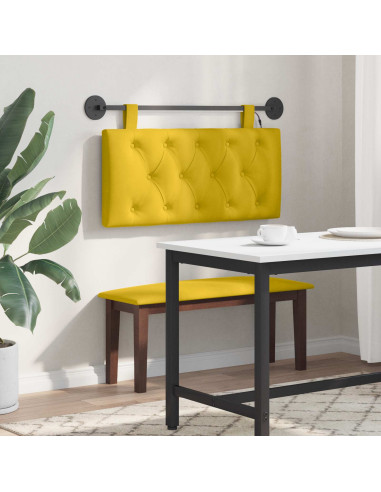 Testiera sospesa Con luce LED Giallo Velluto