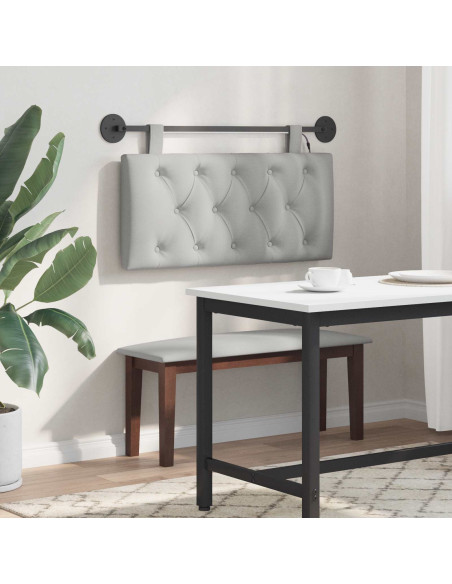 Testiera sospesa Con luce LED Grigio Nuvola Tessuto