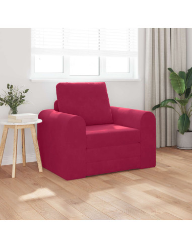 Divano letto Rosso Vino 98 x 71 x 83 cm Velluto
