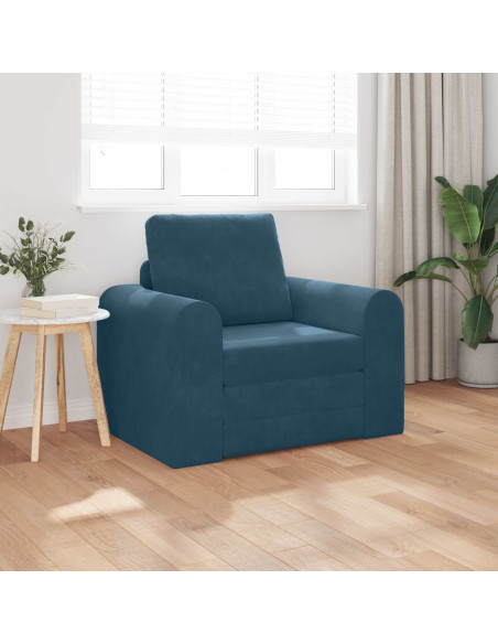 Divano letto Blu 98 x 71 x 83 cm Velluto
