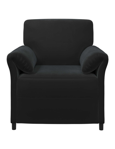 Divano 1 posto Nero 88 x 83 x 95 cm Velluto