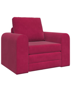 Divano letto Rosso Vino 98 x 71 x 83 cm Velluto 2