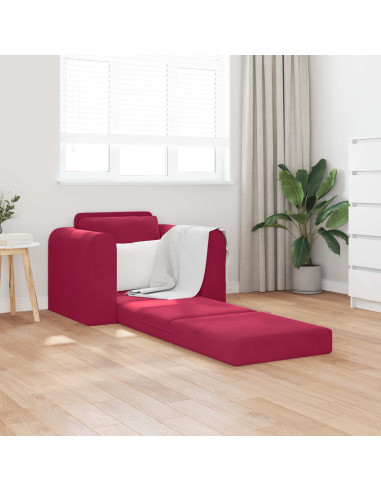 Divano letto Rosso Vino 98 x 71 x 83 cm Velluto