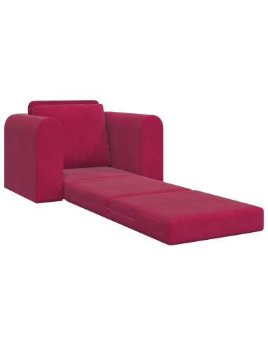 Divano letto Rosso Vino 98 x 71 x 83 cm Velluto