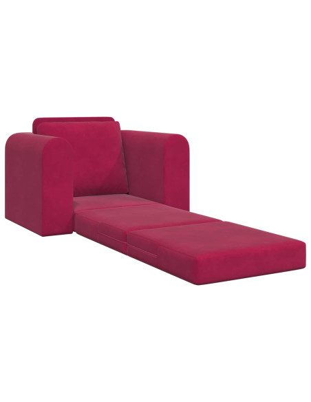 Divano letto Rosso Vino 98 x 71 x 83 cm Velluto