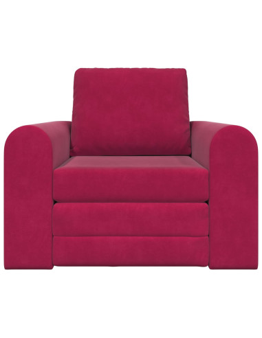 Divano letto Rosso Vino 98 x 71 x 83 cm Velluto