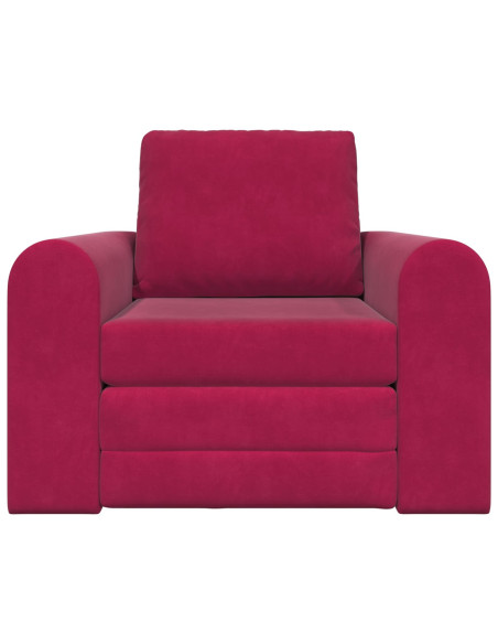 Divano letto Rosso Vino 98 x 71 x 83 cm Velluto