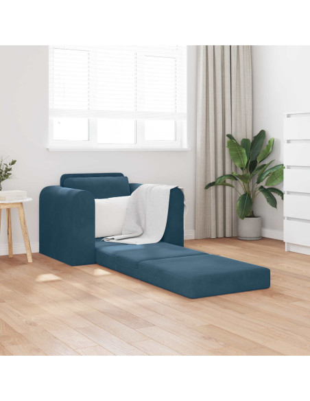 Divano letto Blu 98 x 71 x 83 cm Velluto