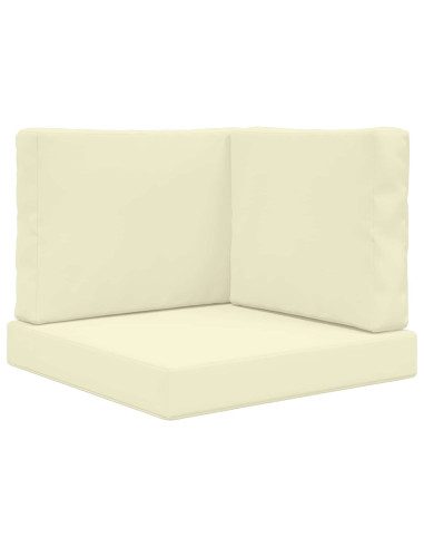 Cuscino per divano da esterno 3 pcs Crema Poliestere