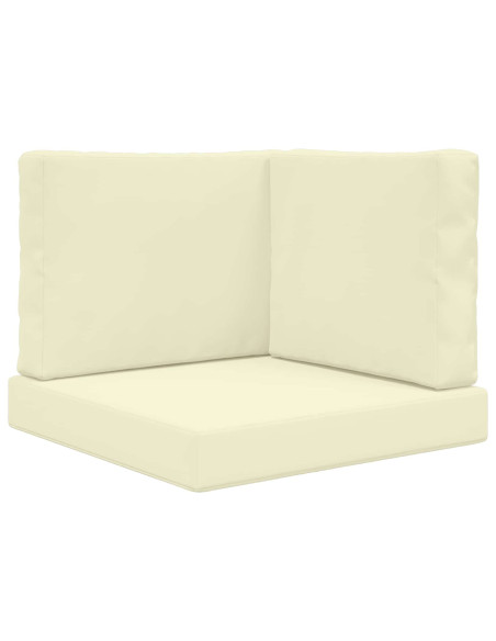 Cuscino per divano da esterno 3 pcs Crema Poliestere