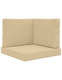 Cuscino per divano da esterno 3 pcs Beige Poliestere 2