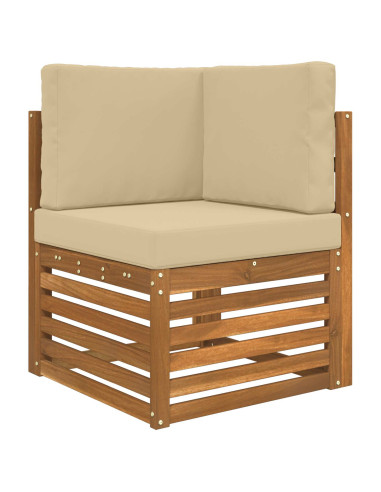 Cuscino per divano da esterno 3 pcs Beige Poliestere