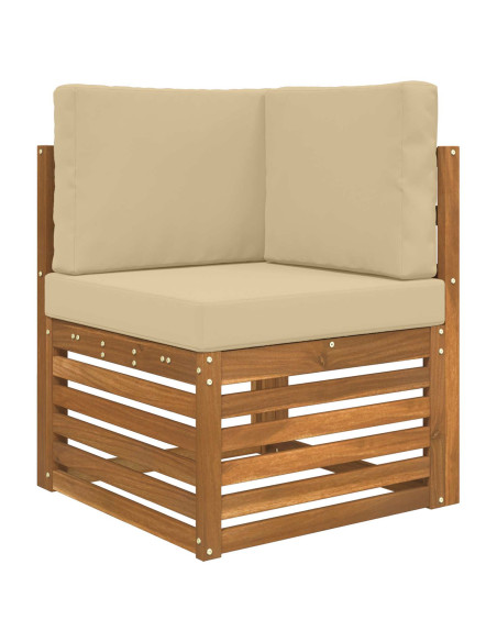 Cuscino per divano da esterno 3 pcs Beige Poliestere