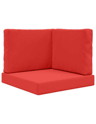 Cuscino per divano da esterno 3 pcs Rosso Poliestere