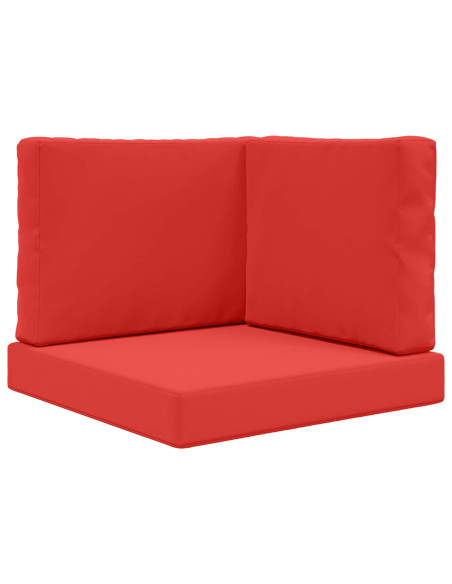 Cuscino per divano da esterno 3 pcs Rosso Poliestere
