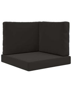 Cuscino per divano da esterno 3 pcs Nero Poliestere 2