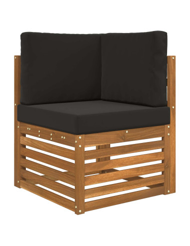 Cuscino per divano da esterno 3 pcs Nero Poliestere