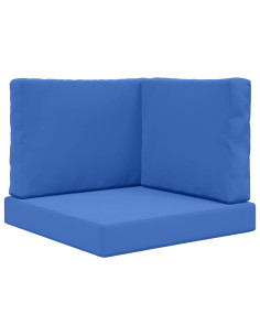 Cuscino per divano da esterno 3 pcs Blu Reale Poliestere 2