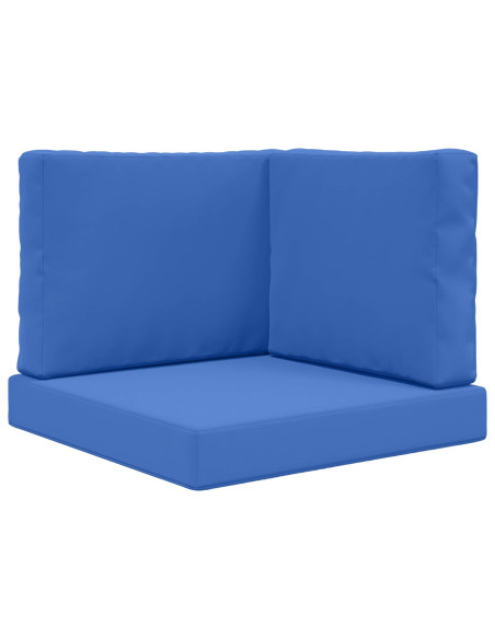Cuscino per divano da esterno 3 pcs Blu Reale Poliestere