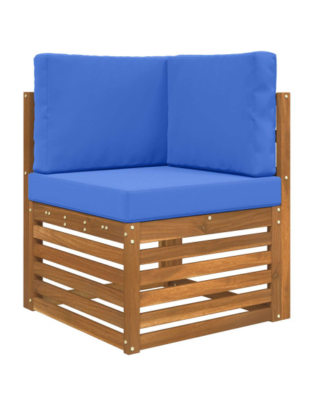 Cuscino per divano da esterno 3 pcs Blu Reale Poliestere