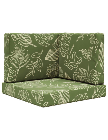 Cuscino per divano da esterno 3 pcs Design a foglia Poliestere