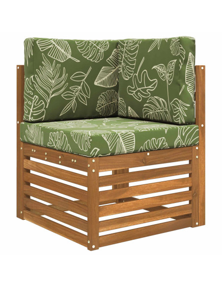 Cuscino per divano da esterno 3 pcs Design a foglia Poliestere