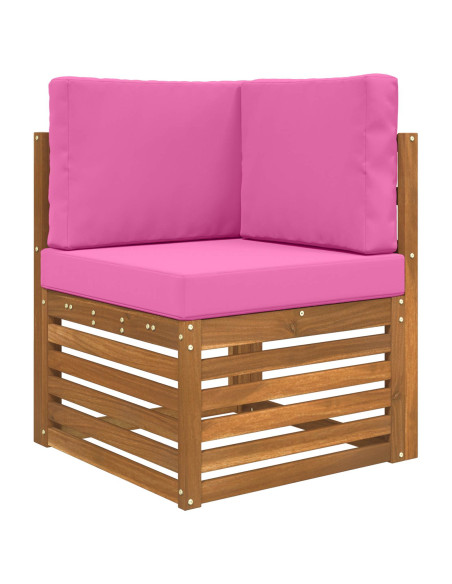Cuscino per divano da esterno 3 pcs Rosa Poliestere