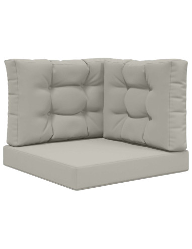 Cuscino per divano da esterno 3 pcs Grigio Poliestere