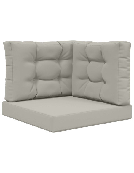 Cuscino per divano da esterno 3 pcs Grigio Poliestere