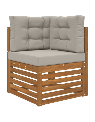 Cuscino per divano da esterno 3 pcs Grigio Poliestere