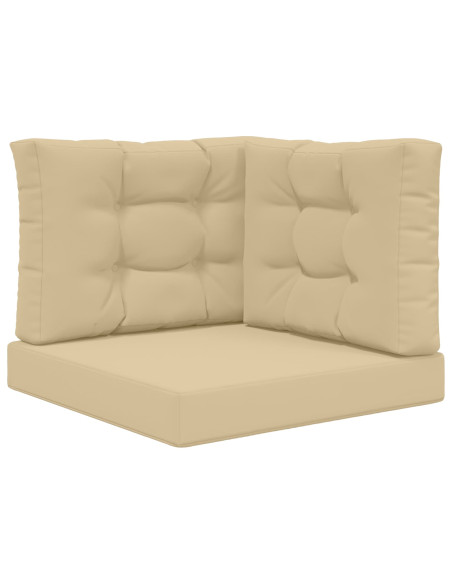 Cuscino per divano da esterno 3 pcs Beige Poliestere