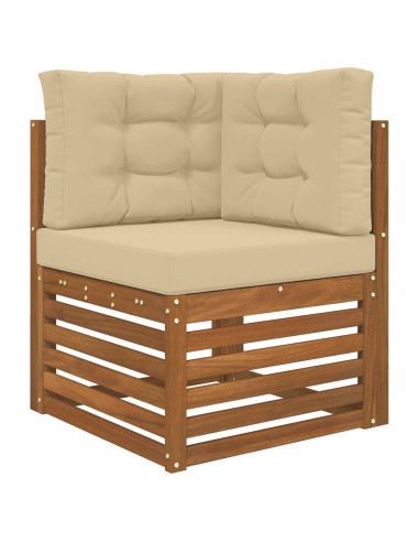 Cuscino per divano da esterno 3 pcs Beige Poliestere