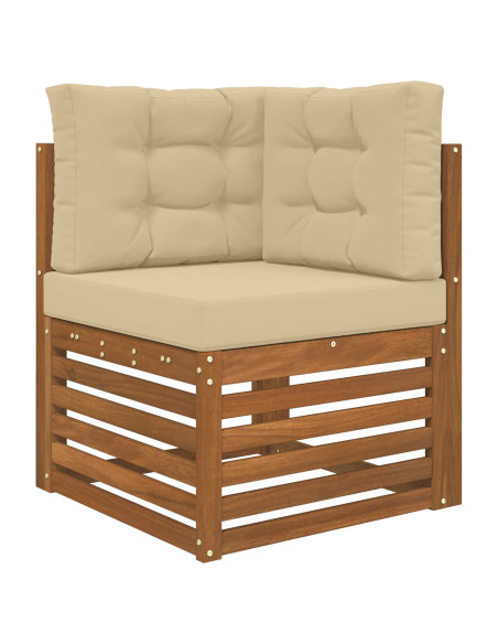 Cuscino per divano da esterno 3 pcs Beige Poliestere