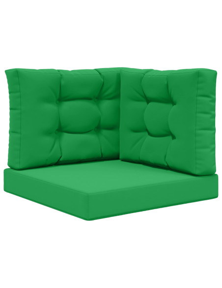 Cuscino per divano da esterno 3 pcs Verde Poliestere