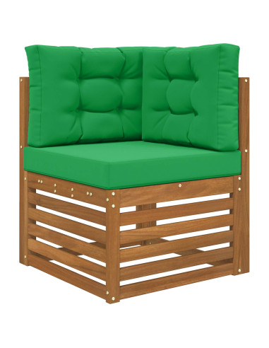 Cuscino per divano da esterno 3 pcs Verde Poliestere