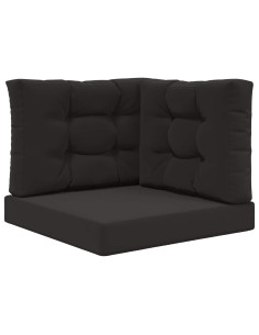 Cuscino per divano da esterno 3 pcs Nero Poliestere 2