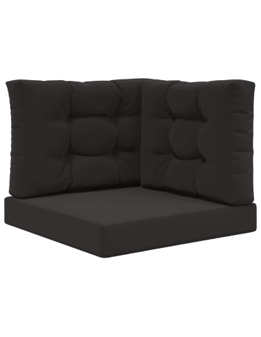 Cuscino per divano da esterno 3 pcs Nero Poliestere