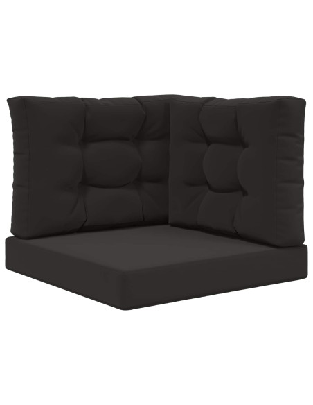 Cuscino per divano da esterno 3 pcs Nero Poliestere