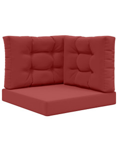 Cuscino per divano da esterno 3 pcs Rosso vino Poliestere 2