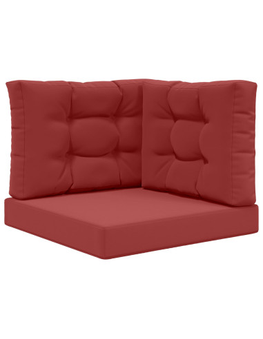Cuscino per divano da esterno 3 pcs Rosso vino Poliestere
