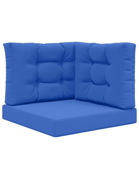 Cuscino per divano da esterno 3 pcs Blu Reale Poliestere