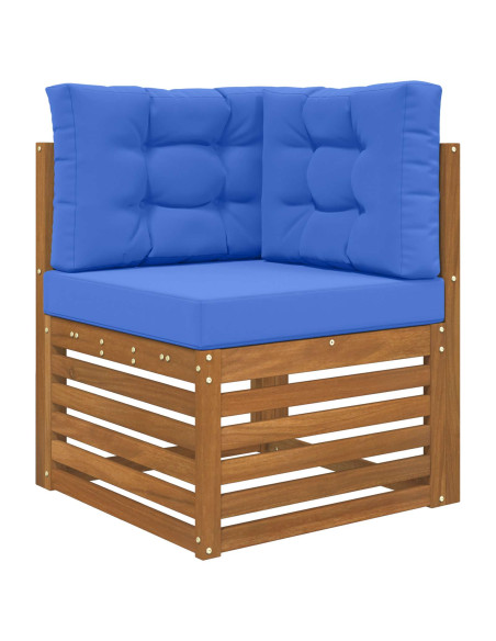 Cuscino per divano da esterno 3 pcs Blu Reale Poliestere