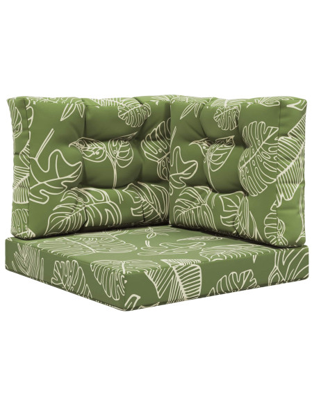 Cuscino per divano da esterno 3 pcs Design a foglia Poliestere