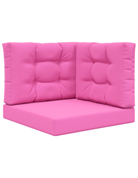 Cuscino per divano da esterno 3 pcs Rosa Poliestere