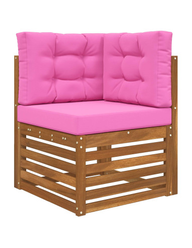 Cuscino per divano da esterno 3 pcs Rosa Poliestere